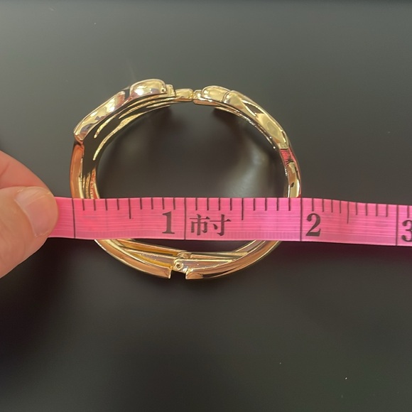 18K Gold Plated Cuff Bracelet- Women - Picture 5 of 7